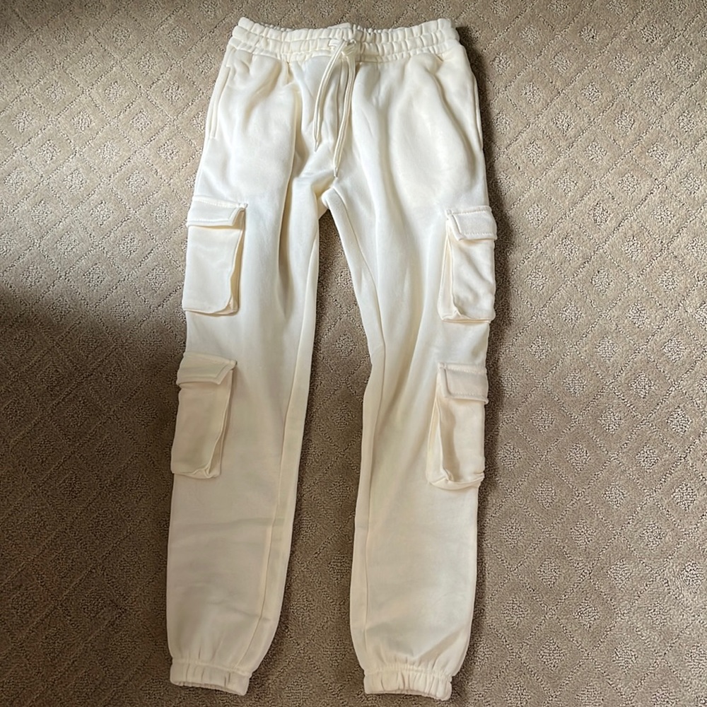 White Cargo Pants
